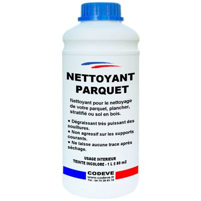 Nettoyant Parquet - 1 L   - Codeve Bois - Pour Le Nettoyage De Votre Parquet, Plancher, Stratifié Ou Sol En Bois.