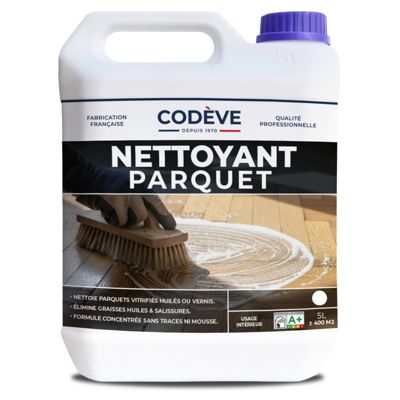 Nettoyant Parquet - 5 L   - Codeve Bois - Pour Le Nettoyage De Votre Parquet, Plancher, Stratifié Ou Sol En Bois.