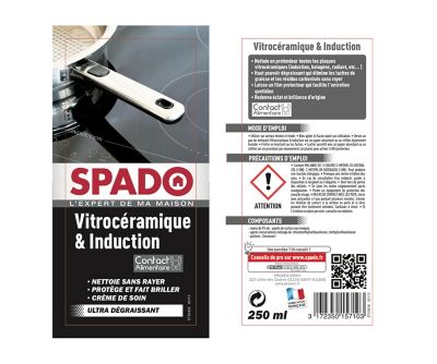 Nettoyant plaques vitrocéramiques Spado 250 ml