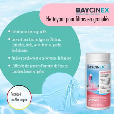 Nettoyant Pour Filtre Baycinex En Granulés En Sceaux De 1 Kg x 1