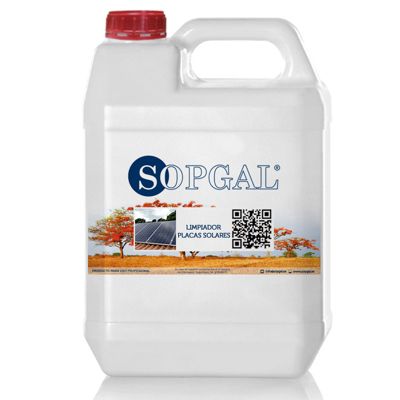 Nettoyant professionnel pour panneaux solaires photovoltaïques (5L). Élimine la saleté, le carbone et la graisse incrustée