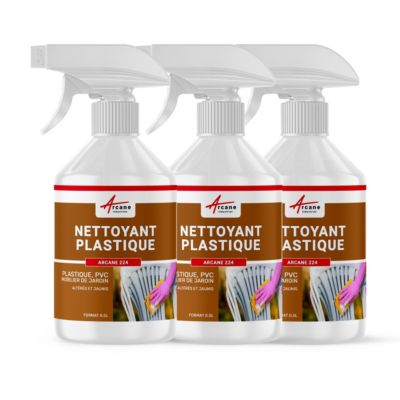 NETTOYANT RÉNOVATEUR PLASTIQUE  - 1.5 L (3 x 0.5 L) - ARCANE INDUSTRIES