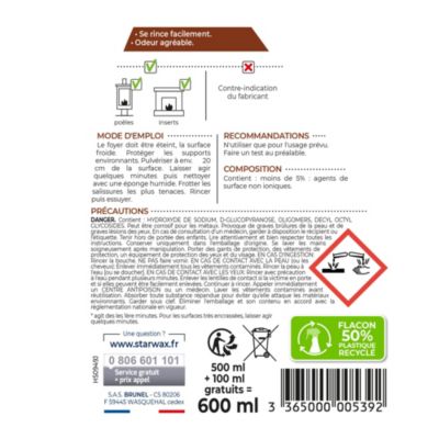 Nettoyant spécial inserts 500mL+20% Starwax