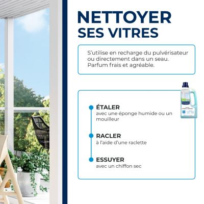 Nettoyant spécial vitres anti-traces à l'alcool Starwax 1L