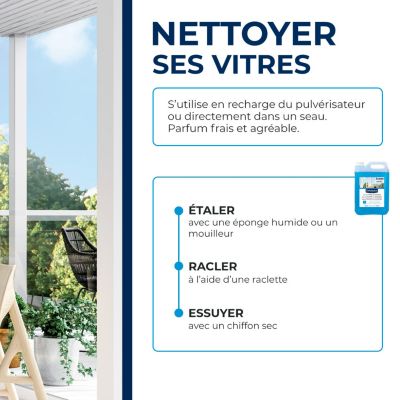 Nettoyant spécial vitres anti-traces à l'alcool Starwax 5L