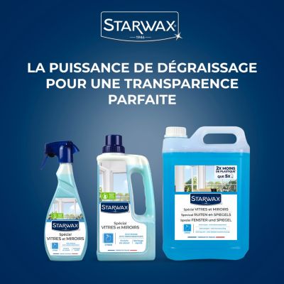Nettoyant spécial vitres anti-traces à l'alcool Starwax 5L