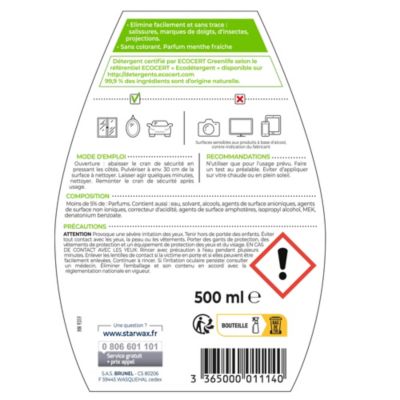 Nettoyant spécial vitres et miroirs SoluVert Starwax 0,5L