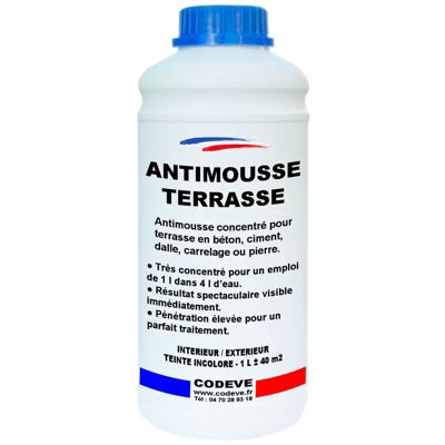 Nettoyant Terrasse -  1 L   - Codeve Bois - Pour Traiter Une Terrasse, Pavé, Carrelage, Dalle, Pierre Ou Béton.