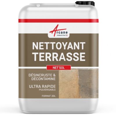 Nettoyant terrasse professionnel rapide pavé autobloquant pierre béton  - 20 L - ARCANE INDUSTRIES