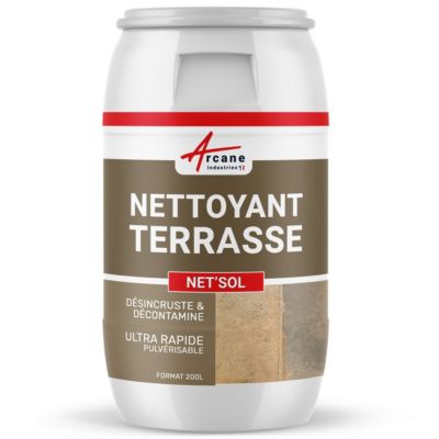 Nettoyant terrasse professionnel rapide pavé autobloquant pierre béton  - 200 L - ARCANE INDUSTRIES