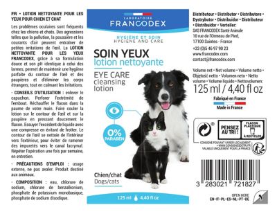 Nettoyant yeux chien et chat 125ml Francodex