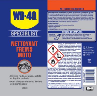 Nettoyants freins de moto WD40 500 ml