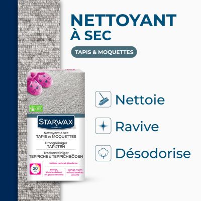 Nettoyeur à sec tapis et moquettes Starwax 500g