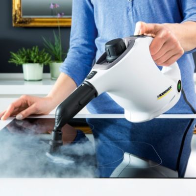 Nettoyeur Vapeur 1000W Maniable 9 Accessoires - Verrou Sécurité - Nettoyage Maison, Cuisine, Auto, Sol, Fenêtres