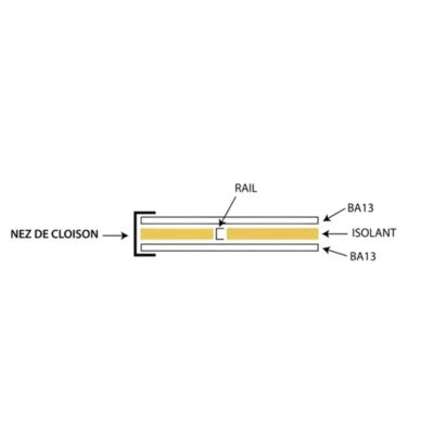 Nez de cloison aluminium aluminium 10 x 78 mm L.2,6 m