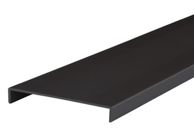 Nez de cloison aluminium noir 10 x 78 mm L.2,6 m