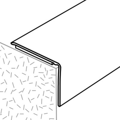Nez de marche en aluminium décor bois foncé GoodHome 35 x 25 x 900 mm.
