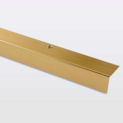 Nez de marche en aluminium décor doré mat GoodHome 35 x 25 x 1800 mm.