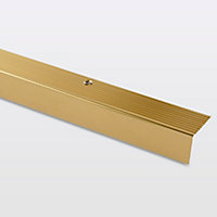 Nez de marche en aluminium décor doré mat GoodHome 35 x 25 x 900 mm.
