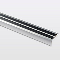 Nez de marche en aluminium décor métal GoodHome 40 x 20 1800 mm.