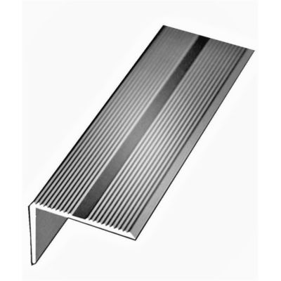 Nez de Marche Escalier KLOSE aluminium anodisé argent 42 mm x 22 mm - 1 Métre
