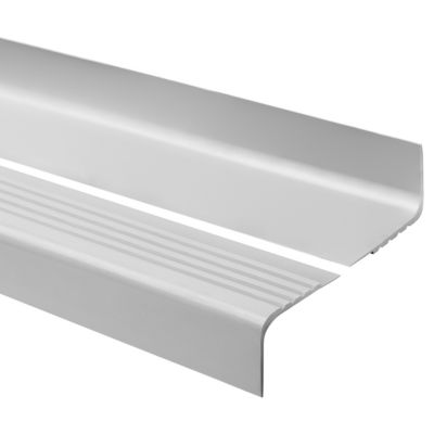 Nez de marche PVC 50x45 mm QUEST, profil antiderapant, RO - 150 cm, gris