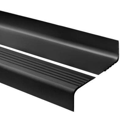 Nez de marche PVC 50x45 mm QUEST, profil antiderapant, RO - 150 cm, noir