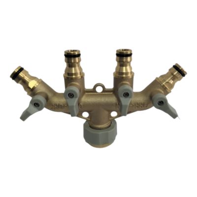 Nez de robinet laiton 4 voies GoodHome