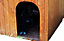 Niche à chien 1,17m² en bois avec toit bitumé et plancher Habrita