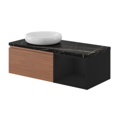 Niche l.40 x H.30 x P.45 cm noir mat Kentia