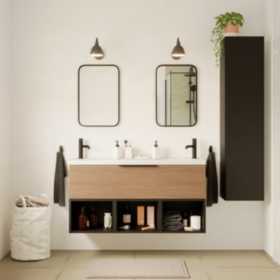 Niche l.40 x H.30 x P.45 cm noir mat Kentia