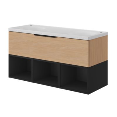 Niche l.40 x H.30 x P.45 cm noir mat Kentia