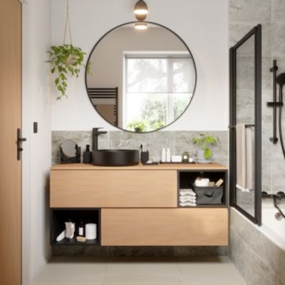 Niche l.40 x H.30 x P.45 cm noir mat Kentia
