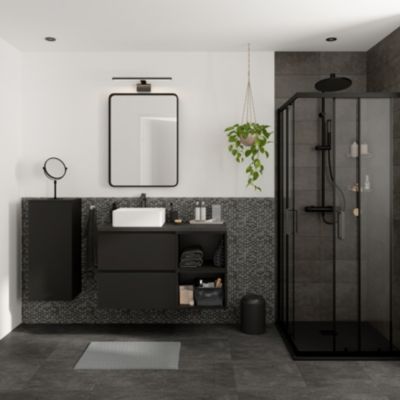 Niche l.40 x H.30 x P.45 cm noir mat Kentia