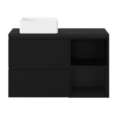 Niche l.40 x H.30 x P.45 cm noir mat Kentia