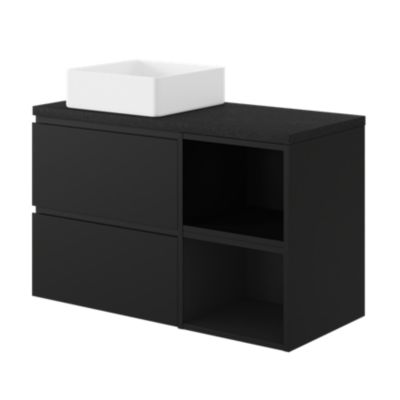 Niche l.40 x H.30 x P.45 cm noir mat Kentia