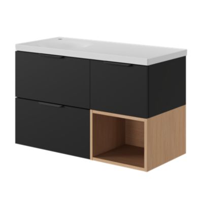 Niche l.40 x H.30 x P.45 cm noir mat Kentia