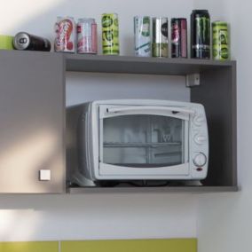 Niche micro-ondes gris Silver