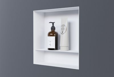 Niche de douche - LUXEBATH - 60x30 cm - Acier inoxydable - Noir - 2