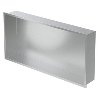 Niche De Douche En Acier Inoxydable Argenté - Dimensions 45 X 30 X 9,5 Cm - Rangement Salle De Bain - 4