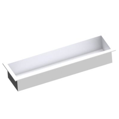 Niche murale de douche, étagère encastrable douche acier inox - 15x60x10cm - BS156010 Blanc