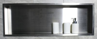 Niche murale de douche, étagère encastrable douche acier inox - 90x30x10cm - BS903010 Acier brossé