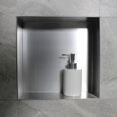 Niche de douche carrée Or taille 30 X 30 X 12 cm