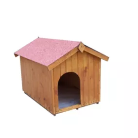 Niche pour chien en bois 0,96 m² avec toit bitumé et plancher Habrita