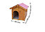Niche pour chien en bois 0,96 m² avec toit bitumé et plancher Habrita
