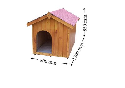 Niche pour chien en bois 0,96 m² avec toit bitumé et plancher Habrita