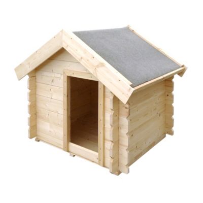 Niche pour Chien Exterieur en Bois - 76 x 99 x H80 cm - TIMBELA M401-1