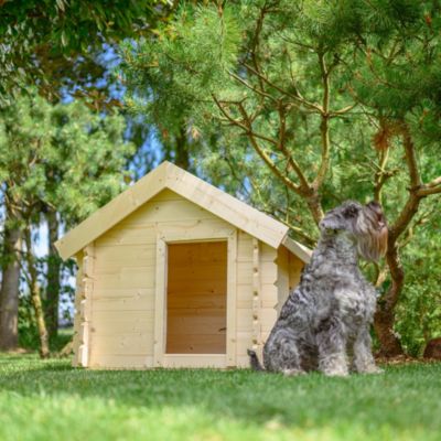 Niche pour Chien Exterieur en Bois - 76 x 99 x H80 cm - TIMBELA M401-1