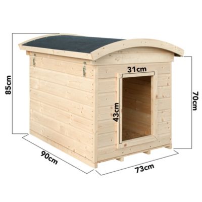 Niche pour Chien Exterieur en Bois - 87 x 102 x H85 cm M405-1 - Timbela