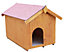 Niche pour petit chien 0,77m² en bois avec toit bitumé et plancher Habrita